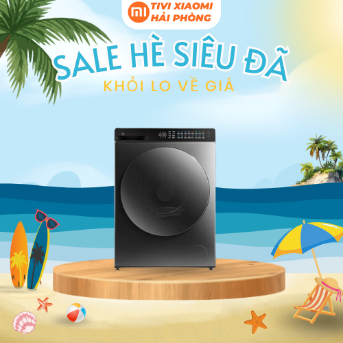 Máy giặt sấy Xiaomi Mijia MJ105 New 2025, giặt 10kg, sấy 7kg Tự Động Phân Chia Nước Giặt