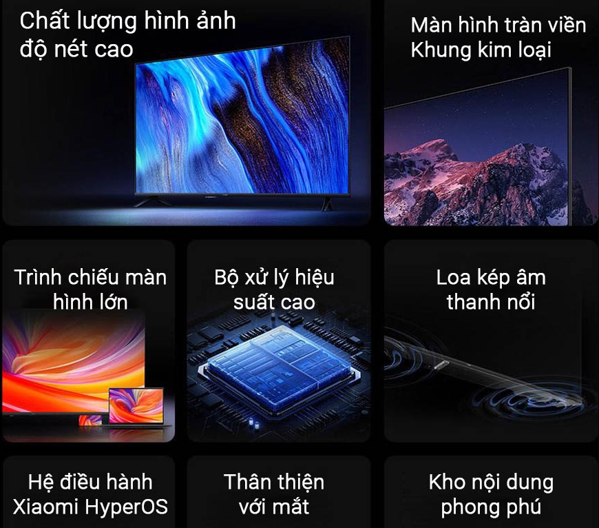 Tivi Xiaomi Redmi A43 43 inch 2025 Ram 1G/8G/60Hz/FHD